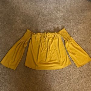 Off The Shoulder Bell Sleeve Blouse